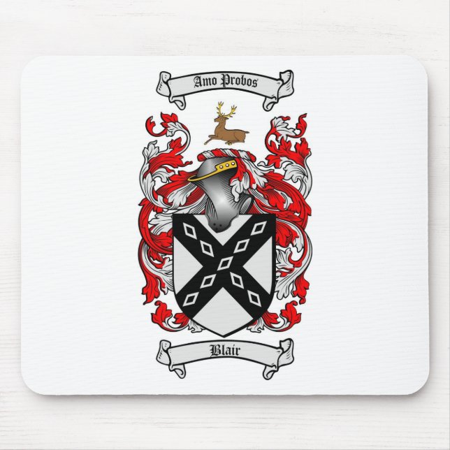 ALFOMBRILLA DE RATÓN ESCUDO DE LA FAMILIA DE BLAIR - ESCUDO DE ARMAS DE (Frente)