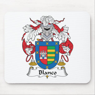 Alfombrilla De Ratón Escudo de la familia de Blanco