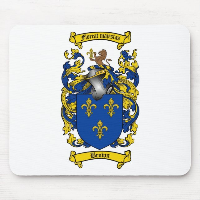 ALFOMBRILLA DE RATÓN ESCUDO DE LA FAMILIA DE BROWN - ESCUDO DE ARMAS DE (Frente)