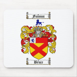 ALFOMBRILLA DE RATÓN ESCUDO DE LA FAMILIA DE BRUCE - ESCUDO DE ARMAS DE