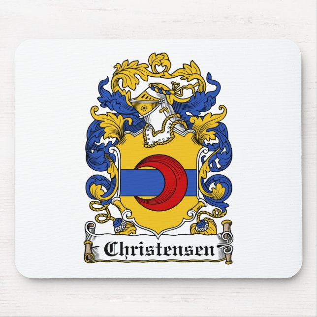 Alfombrilla De Ratón Escudo de la familia de Christensen (Frente)