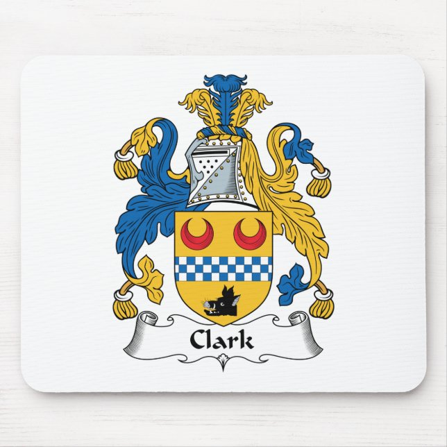 Alfombrilla De Ratón Escudo de la familia de Clark (Frente)