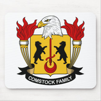 Alfombrilla De Ratón Escudo de la familia de Comstock