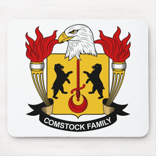 Alfombrilla De Ratón Escudo de la familia de Comstock (Frente)