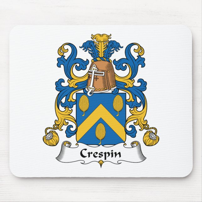 Alfombrilla De Ratón Escudo de la familia de Crespin (Frente)