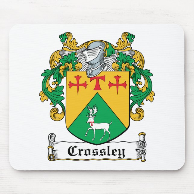 Alfombrilla De Ratón Escudo de la familia de Crossley (Frente)