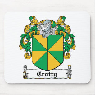 Alfombrilla De Ratón Escudo de la familia de Crotty