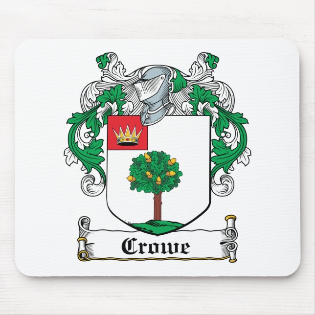 Alfombrilla De Ratón Escudo de la familia de Crowe (Frente)