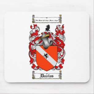 ALFOMBRILLA DE RATÓN ESCUDO DE LA FAMILIA DE DAVIES - ESCUDO DE ARMAS
