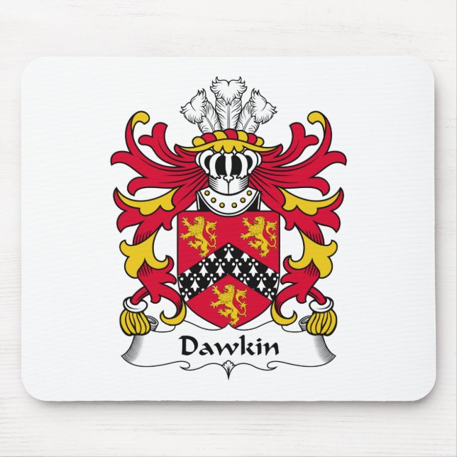Alfombrilla De Ratón Escudo de la familia de Dawkin (Frente)