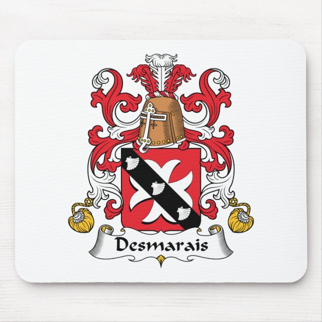 Alfombrilla De Ratón Escudo de la familia de Desmarais (Frente)