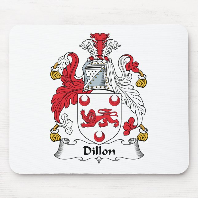 Alfombrilla De Ratón Escudo de la familia de Dillon (Frente)