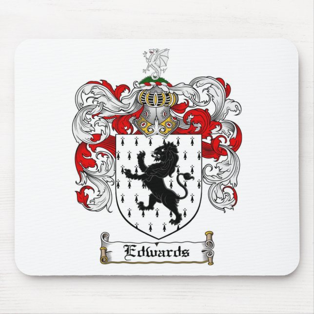 ALFOMBRILLA DE RATÓN ESCUDO DE LA FAMILIA DE EDWARDS - ESCUDO DE ARMAS (Frente)