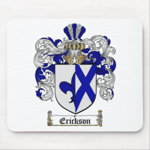 ALFOMBRILLA DE RATÓN ESCUDO DE LA FAMILIA DE ERICKSON - ESCUDO DE ARMAS