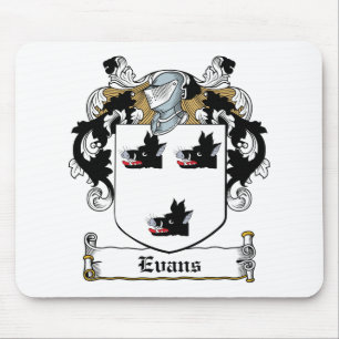 Alfombrilla De Ratón Escudo de la familia de Evans
