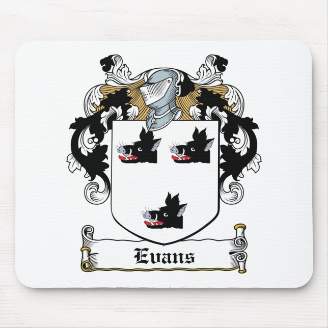 Alfombrilla De Ratón Escudo de la familia de Evans (Frente)