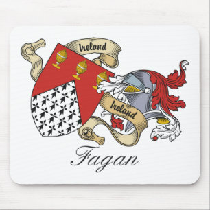 Alfombrilla De Ratón Escudo de la familia de Fagan