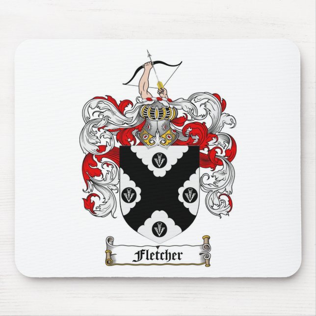 ALFOMBRILLA DE RATÓN ESCUDO DE LA FAMILIA DE FLETCHER - ESCUDO DE ARMAS (Frente)