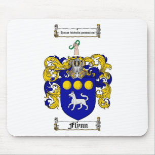 ALFOMBRILLA DE RATÓN ESCUDO DE LA FAMILIA DE FLYNN - ESCUDO DE ARMAS DE