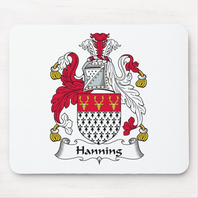 Alfombrilla De Ratón Escudo de la familia de Hanning (Frente)