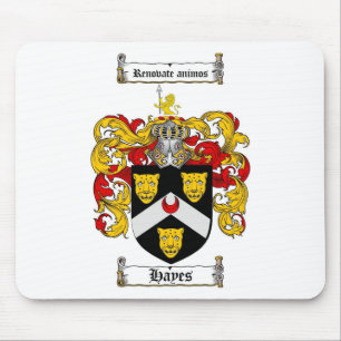 ALFOMBRILLA DE RATÓN ESCUDO DE LA FAMILIA DE HAYES - ESCUDO DE ARMAS DE