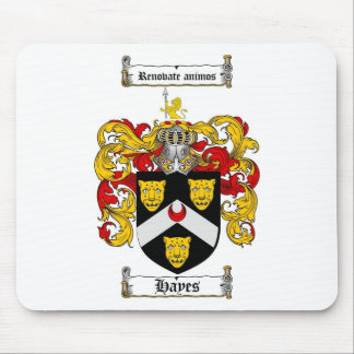 ALFOMBRILLA DE RATÓN ESCUDO DE LA FAMILIA DE HAYES - ESCUDO DE ARMAS DE