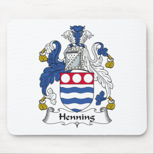Alfombrilla De Ratón Escudo de la familia de Henning