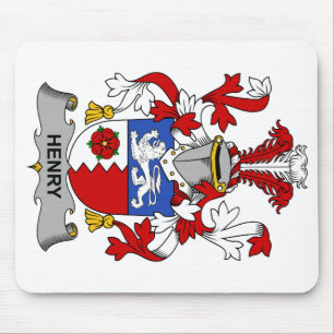 Alfombrilla De Ratón Escudo de la familia de Henry