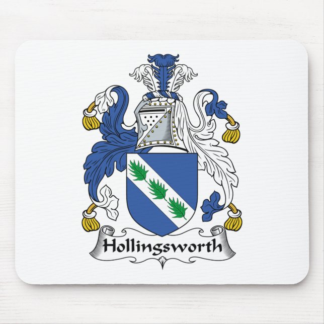 Alfombrilla De Ratón Escudo de la familia de Hollingsworth (Frente)