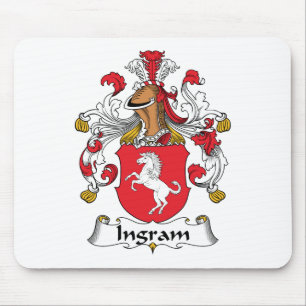 Alfombrilla De Ratón Escudo de la familia de Ingram