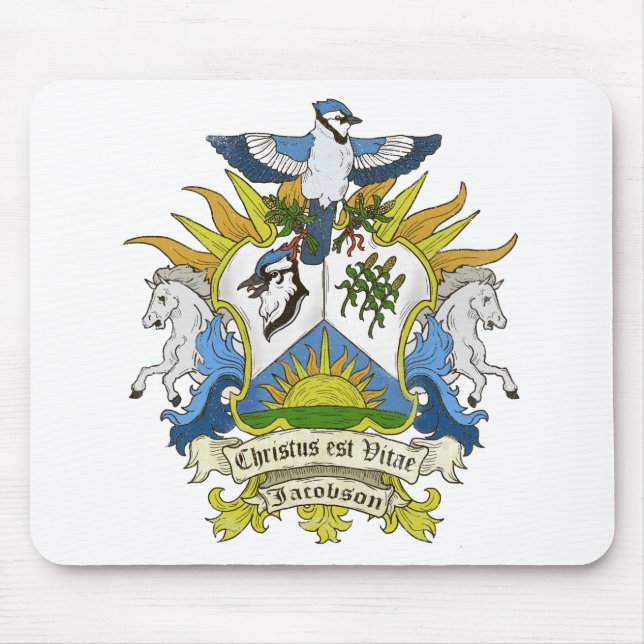 Alfombrilla De Ratón Escudo de la familia de Jacobson (Frente)