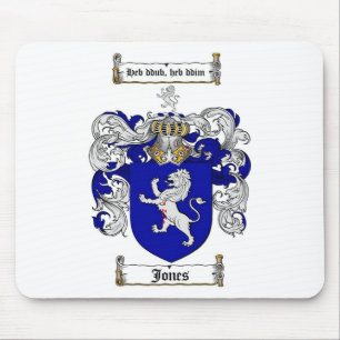 ALFOMBRILLA DE RATÓN ESCUDO DE LA FAMILIA DE JONES - ESCUDO DE ARMAS DE