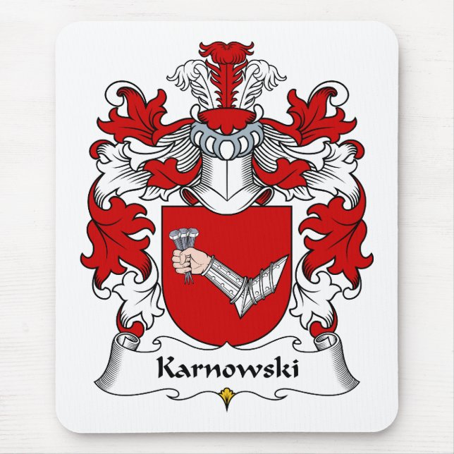Alfombrilla De Ratón Escudo de la familia de Karnowski (Frente)