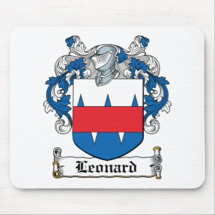 Alfombrilla De Ratón Escudo de la familia de Leonard
