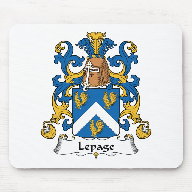 Alfombrilla De Ratón Escudo de la familia de Lepage (Frente)
