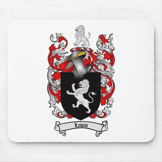Alfombrilla De Ratón Escudo de la familia de Lewis - escudo de armas de (Frente)