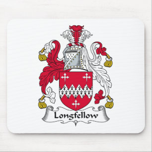Alfombrilla De Ratón Escudo de la familia de Longfellow