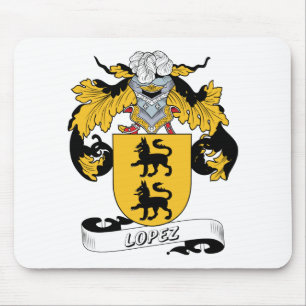 Alfombrilla De Ratón Escudo de la familia de López