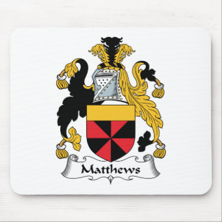 Alfombrilla De Ratón Escudo de la familia de Matthews