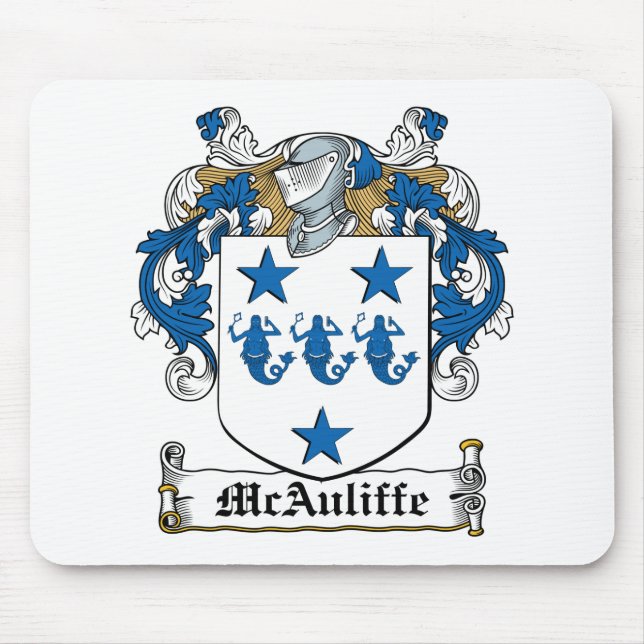 Alfombrilla De Ratón Escudo de la familia de McAuliffe (Frente)