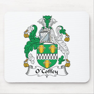 Alfombrilla De Ratón Escudo de la familia de O'Coffey