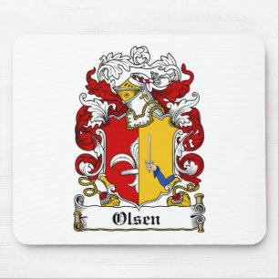Alfombrilla De Ratón Escudo de la familia de Olsen