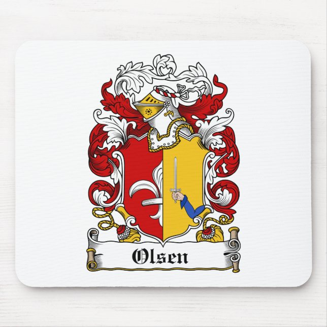 Alfombrilla De Ratón Escudo de la familia de Olsen (Frente)