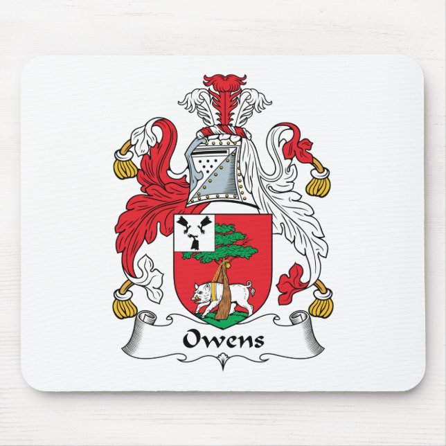 Alfombrilla De Ratón Escudo de la familia de Owens (Frente)