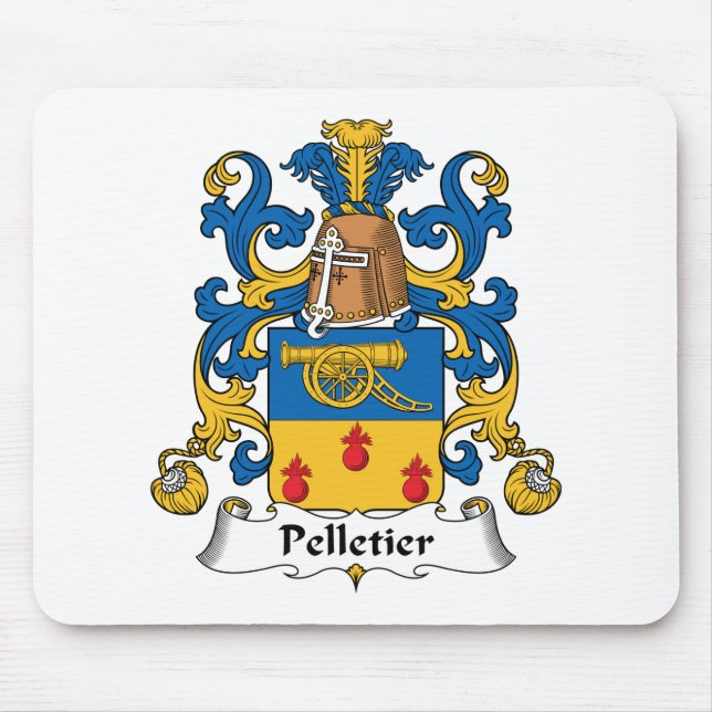 Alfombrilla De Ratón Escudo de la familia de Pelletier (Frente)