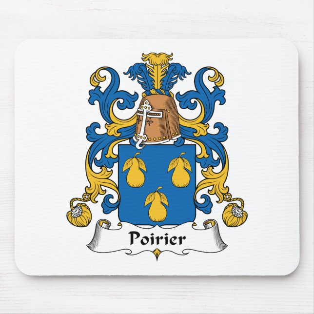 Alfombrilla De Ratón Escudo de la familia de Poirier (Frente)