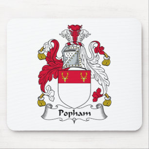 Alfombrilla De Ratón Escudo de la familia de Popham