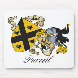 Alfombrilla De Ratón Escudo de la familia de Purcell