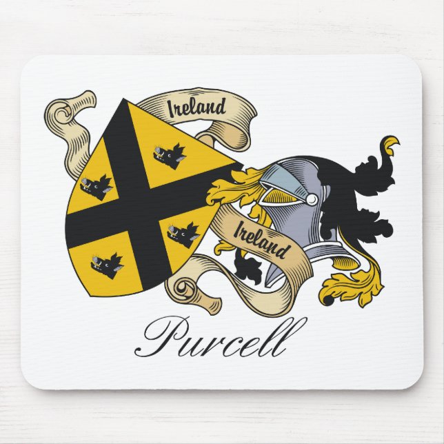 Alfombrilla De Ratón Escudo de la familia de Purcell (Frente)