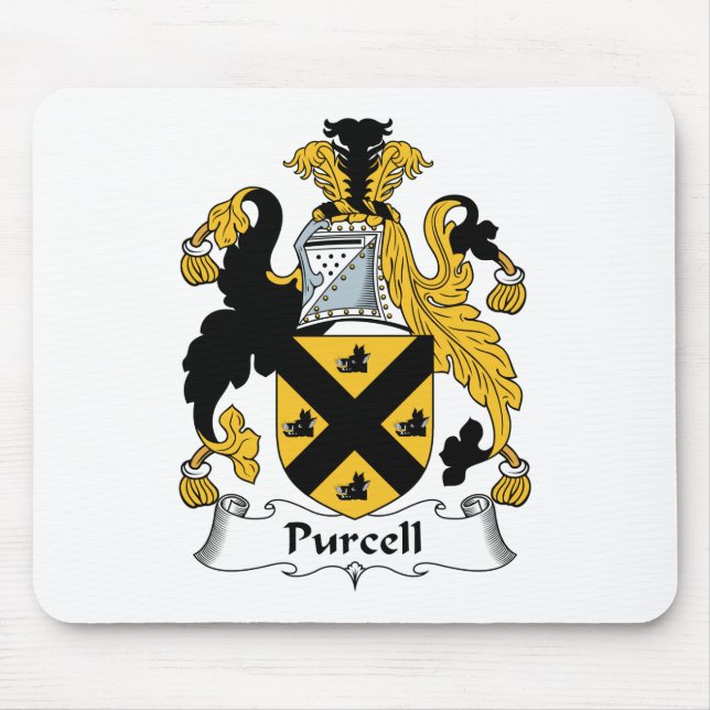 Alfombrilla De Ratón Escudo de la familia de Purcell (Frente)
